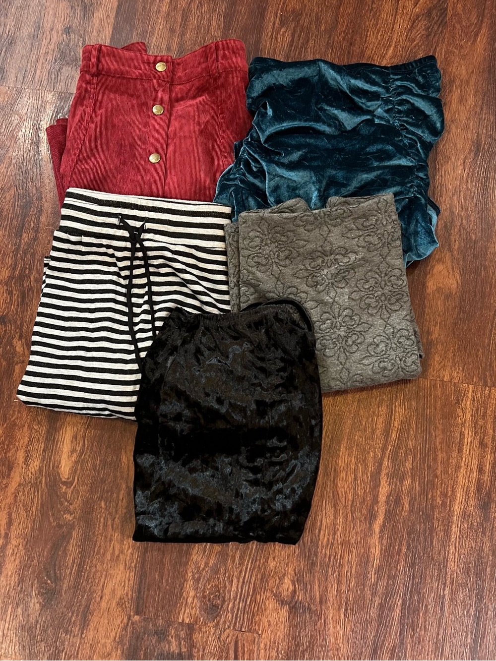 & Other Stories Mini Skirts Bundle - Red, Teal, Black, Gray, Black/White Stripe